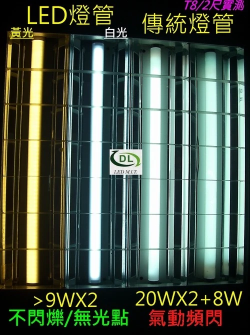 T8 LED燈管實測圖