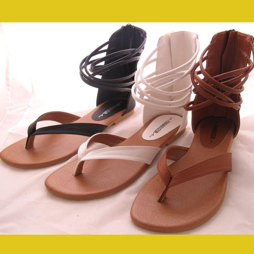 (352)(當季平底涼鞋) 羅馬 MIX 時尚線條 -夏季單品.馬上出貨  -390