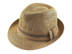 暑假夏天限定/ 男帽女帽 (流行咖啡點點摺景設計草帽)-紳士帽.爵士帽