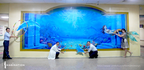 全台灣唯一結合觀光、拍照的3D互動壁畫醫院