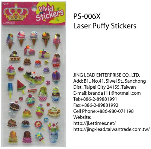 PS-006X Laser Puffy Stickers