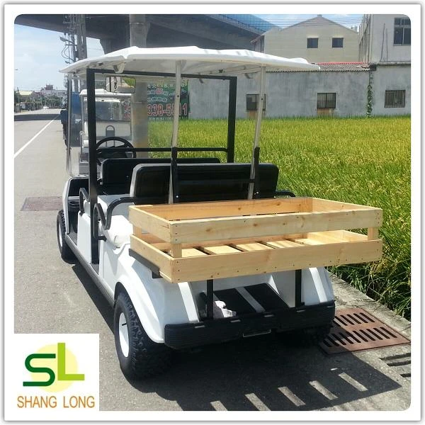 CLUB CAR五人座球車加裝木頭貨架