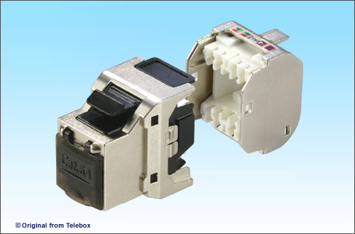 TA906ADX Cat.6A Die-Cast STP 180&ordm; Keystone Jack (Slim Type)