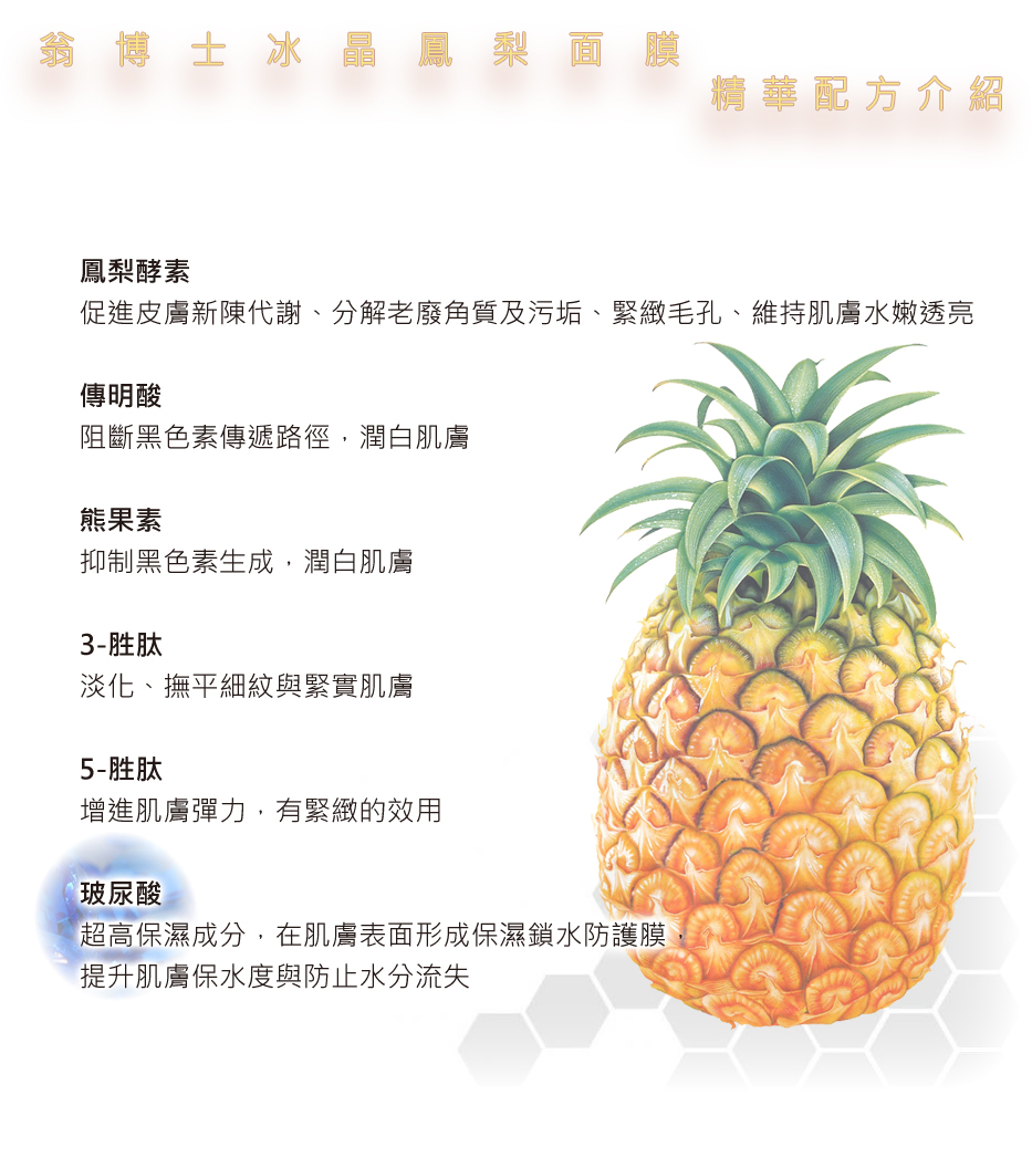 翁博士冰晶鳳梨面膜