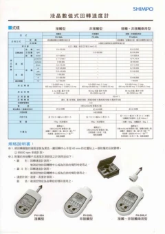 日本製SHIMPO PH-200LC 接觸/非接觸轉速計 轉速表
