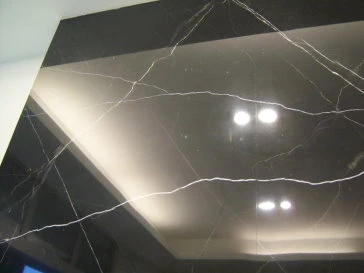 黑雲石電視牆研磨拋光