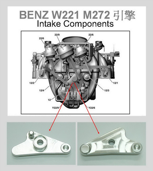 BENZ M272 可變進氣歧管切換閥底座 零件
