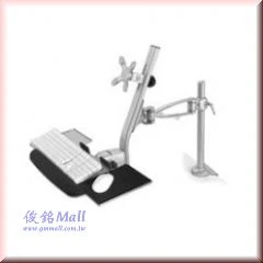 SPEEDCOM LA-6AK 二合一桌上型桌夾式鍵盤螢幕支撐架,上下微調螢幕和鍵盤架,適用15-24吋液晶螢幕