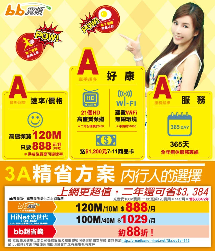 bb寬頻3A精省方案