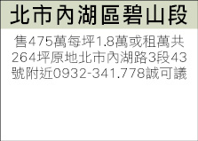 +租售內湖區碧山段三小段原地每坪1.8萬共264坪=總475萬近碧山嚴