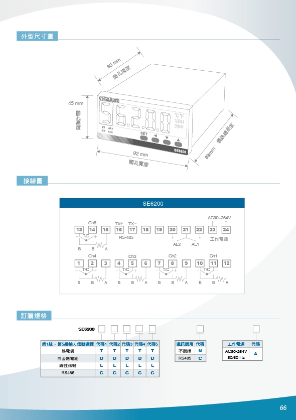 二迴路雙組輸出直流轉換器,電位轉換器,電位傳送器,熱電偶溫度
