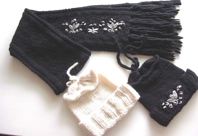 棒針 帽子 圍巾 Wool100% 基本訂量200pcs