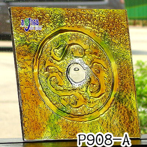 2020-P908-A-窯燒浮雕釉彩琉璃藝術玻璃