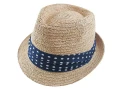 麻豆最愛‧最頂級帽款-手創拉菲亞編織禮帽 -藍點