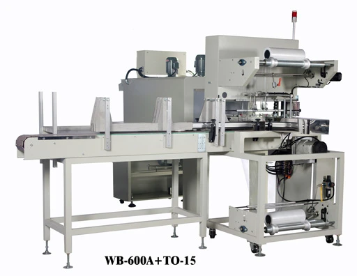 全自動袖口式套袋封口包裝機+收縮爐