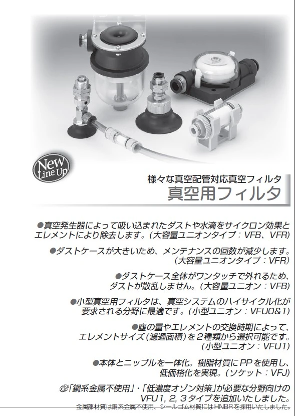 VFU3-66P 日本PISCO真空過濾器