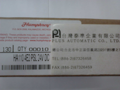 HUMPHREY電磁閥(雙)線圈HA110-4E2