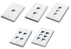 US Flush plate for Keystone Jack, Single Gang