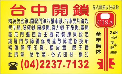 台中開鎖04-22377132