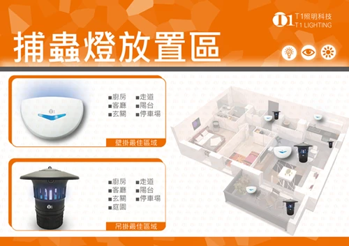 捕蚊燈捕蟲燈LED燈泡燈管CCFL捕蚊達人捕蚊器T1原理比較光觸媒燈泡