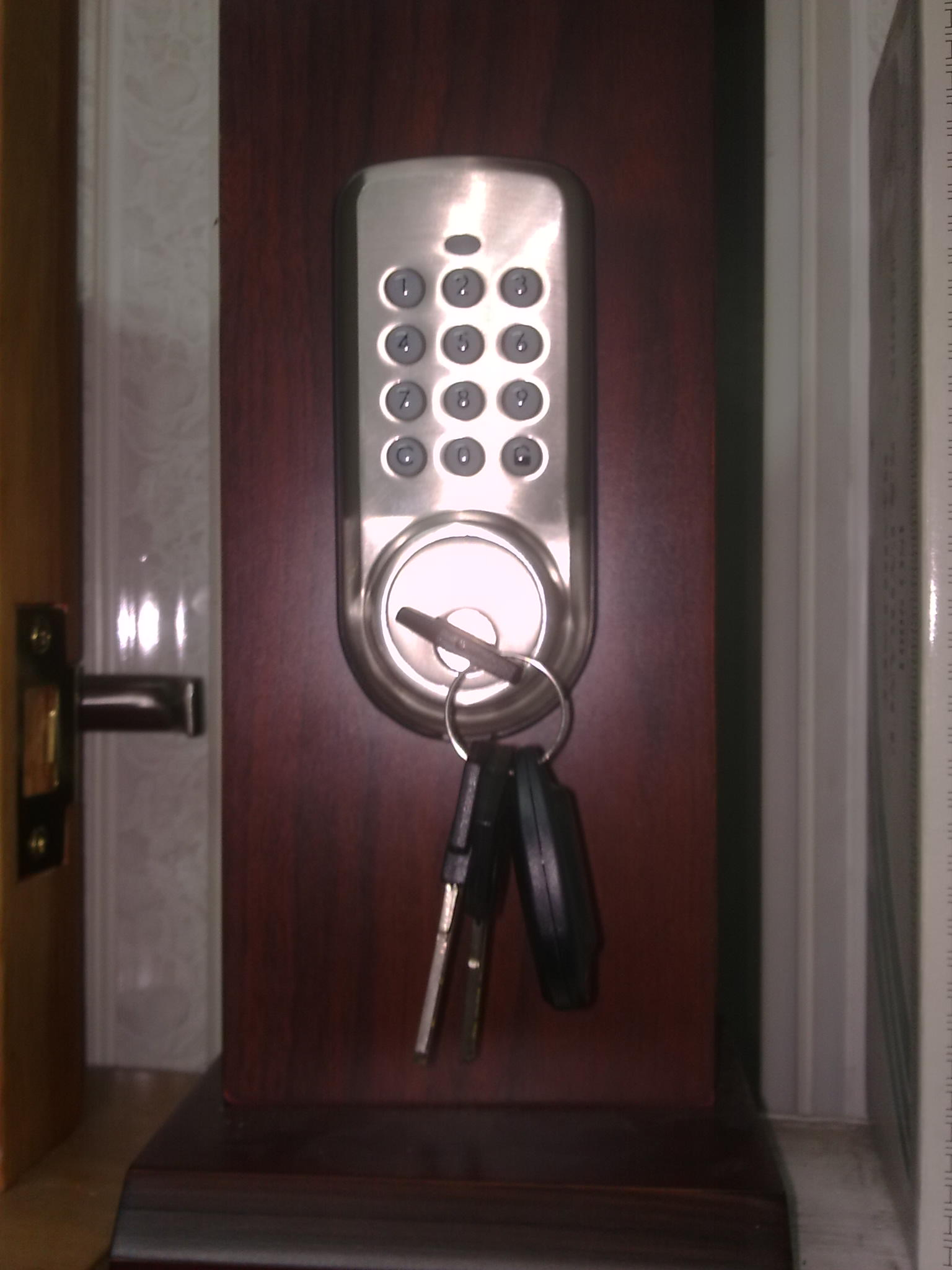 電子密碼鎖(便利於不帶鑰匙)