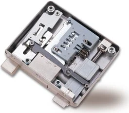 葉片鎖結構圖(無鎖心設計，鑰匙直接帶動鎖栓)