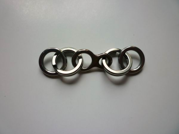 連結方式参考:#9鐵板O環 - #11路亞雙圈 - 無缝8字環 - #11路亞雙圈 - #9鐵板O環