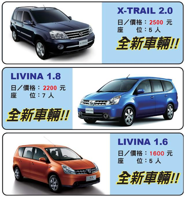 金門三德租車價目表