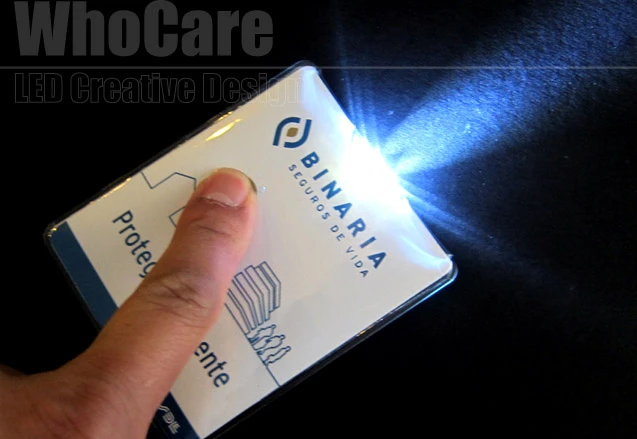 LED 信用卡廣告手電筒鑰匙圈