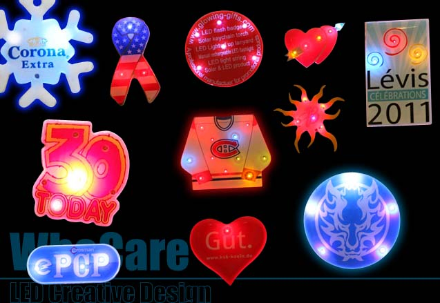 LED 閃光徽章~各種顯示燈色設計