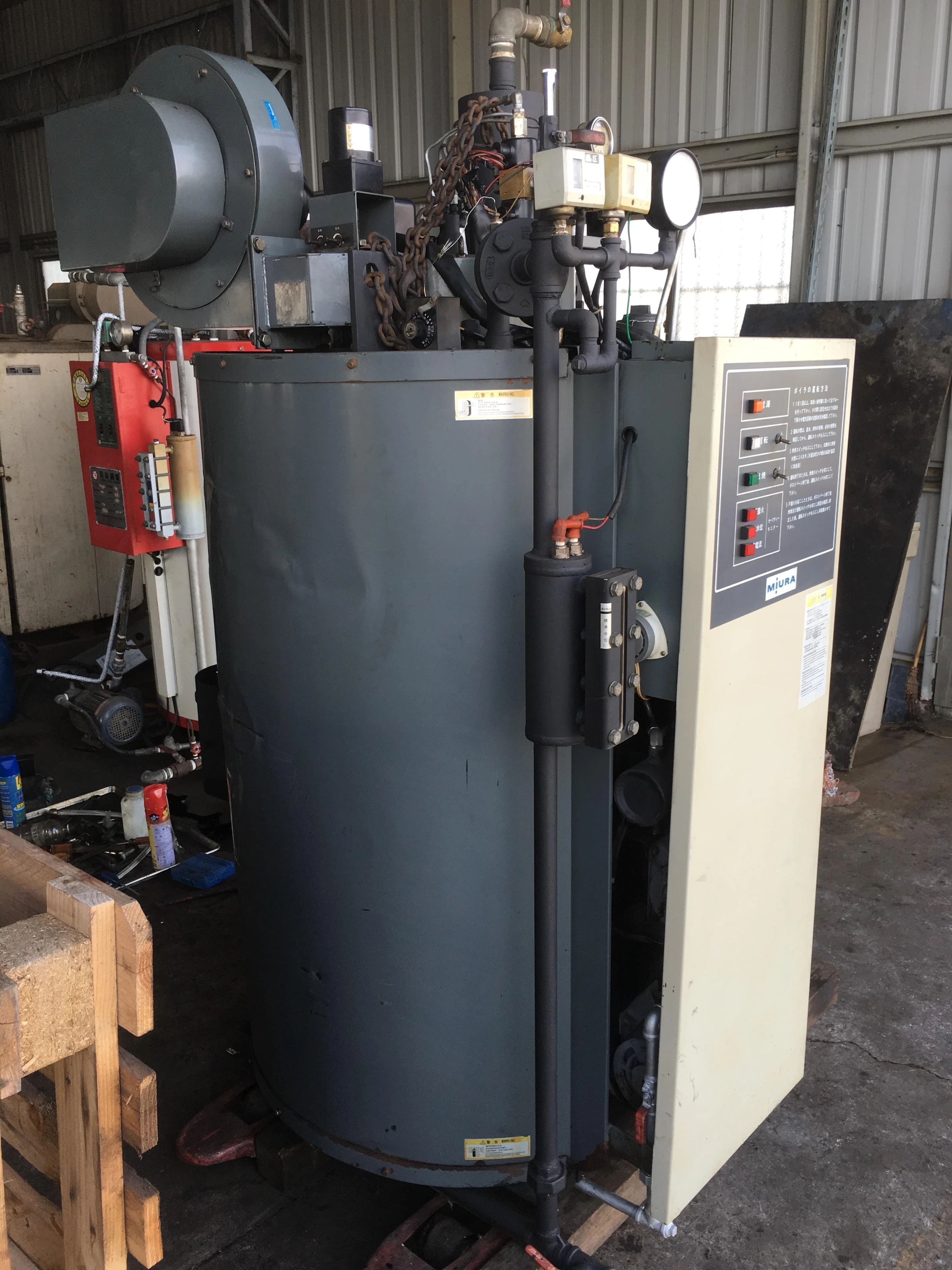 MIURA BOILER 左側面圖