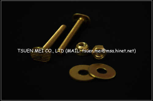 Solid Brass Toilet Bolts Set