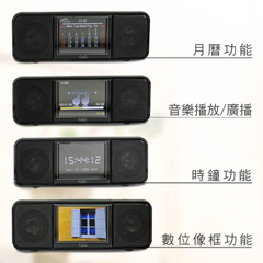 東亞光電的i-Fusion是MP3播放器，更是時尚的數位相框，並支援SD卡與外接USB的播放音樂，也具有FM的效果，更是一台鬧鐘喔!!