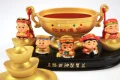 吉祥旺財五路財神聚寶盆