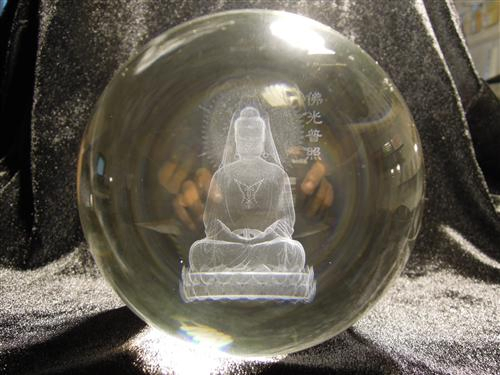 3D 水晶球 水晶內雕