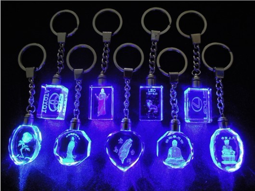 水晶 LED 鎖匙扣
