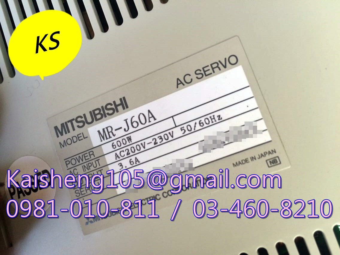 【KS】三菱MITSUBISHI驅動器：MR-J60A 【現貨+預購】