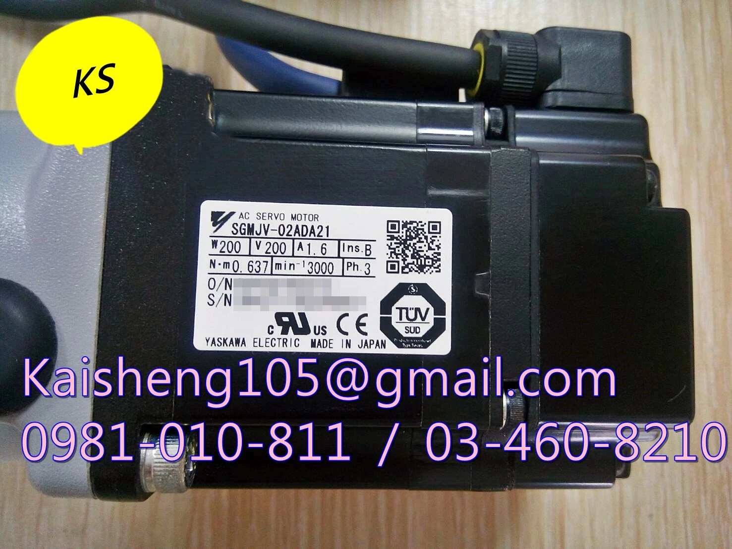 【KS】安川YASKAWA馬達：SGMJV-02ADA21【現貨+預購】