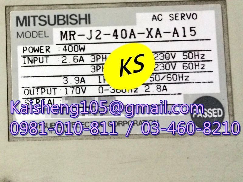 【KS】三菱MITSUBISHI驅動器:MR-J2-40A-XA-A15【現貨+預購】