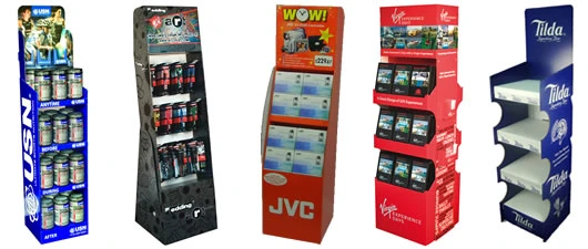 紙展示架，紙貨架，紙陳列架，紙促銷架