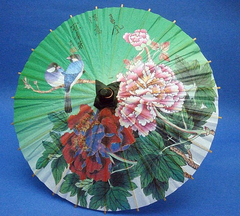 鹿港阿嬤精緻手工傘(中.22cm)傘)山水花卉人物棉紙傘‧ 鹿港創意文化饋贈外國友人的好禮