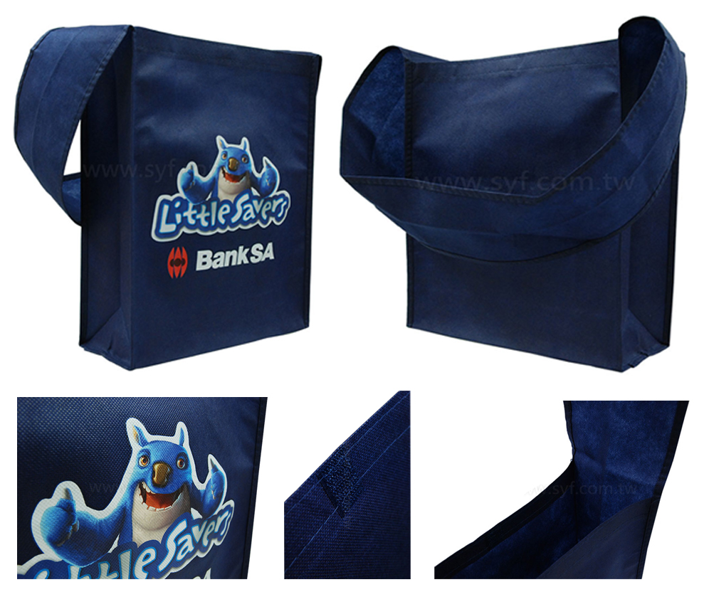 彩色轉印寬版提把不織布袋