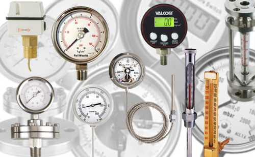 壓力、溫度、濕度、流量、液位之工業儀錶及相關配件