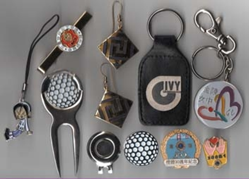 紀念章, 獎牌, 鑰匙圈, 領夾,高爾夫球帽夾,高爾夫球球標,手機吊飾,耳環代表性產品