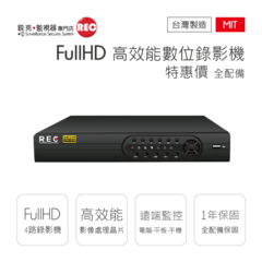 2路 x FullHD高畫質監控系統 x 完工價