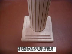 FLEXIBLE PANEL BOARD WITH SQUARE WOOD MOLDING FOR POLE DECORATION