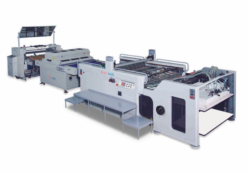 Automatic cylinder screen printing machine with UV dryer & auto stacker
