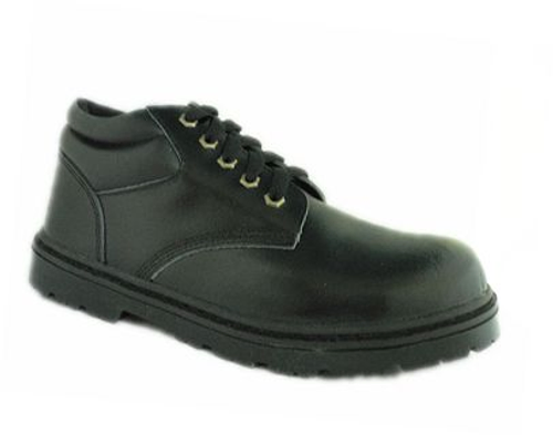 華萬牌真皮安全鞋使用防水纖維中底板，耐磨，抗腐蝕。